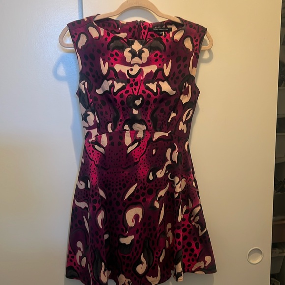 FRENCH CONNECTION VIBRANT PINK FLORAL DRESS : SIZE US 4 - Picture 3 of 8